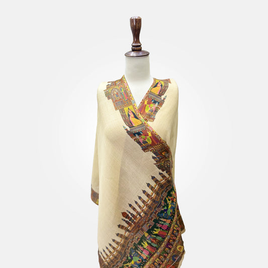 Baraat Border Print Stole