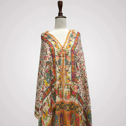 Print Haathi Jaal Stole